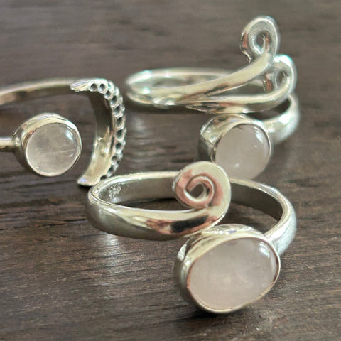 Sterling Silver Rings with Semi Precious Stones