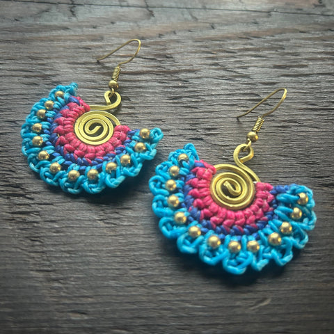 NEW Handmade Tri-Beca Macrame Earrings