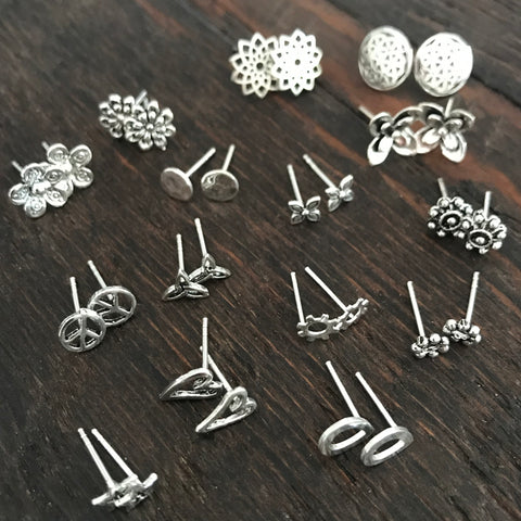 Sterling Silver Stud Earrings - 3 for £25