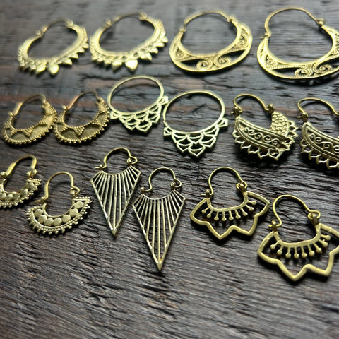 Brass-Works Hoop Earrings