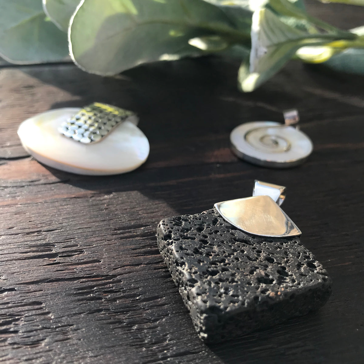 Sterling Silver Stone / Shell Pendants – Lovezazenboutique