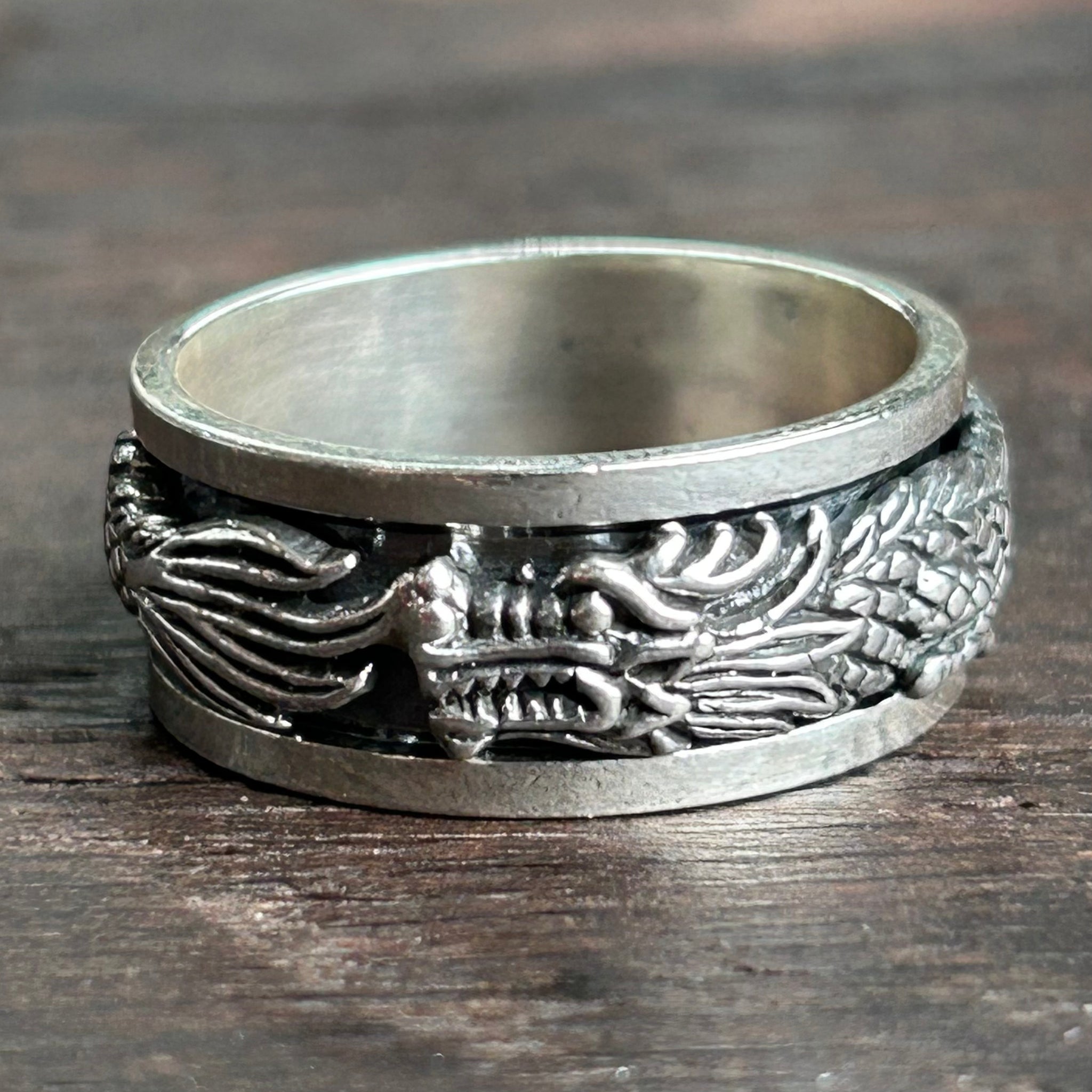 LARGE Sterling Silver Fidget / Spinning Ring
