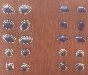 Sterling Silver Studs with Stones