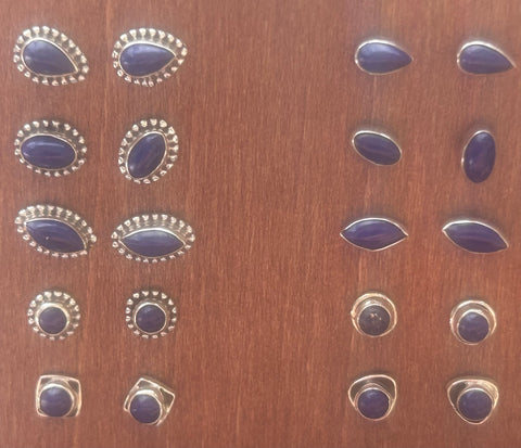 Sterling Silver Studs with Stones