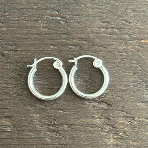 Sterling Silver Hoop Earrings - Small 14mm