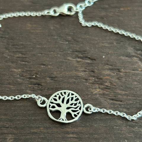 Sterling Silver Anklet - Tree of Life