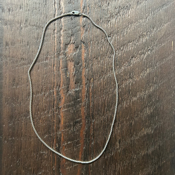 925 Sterling Silver 'Box Link' Chain - 2mm