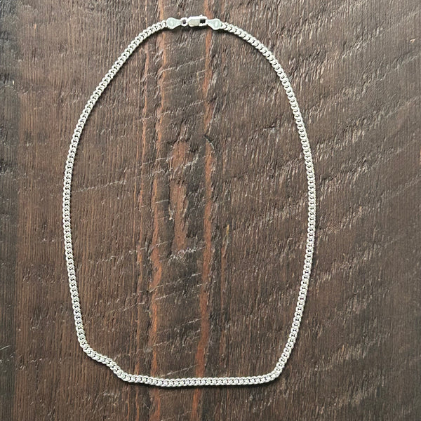 925 Sterling Silver 'Curb' Chain - 4mm
