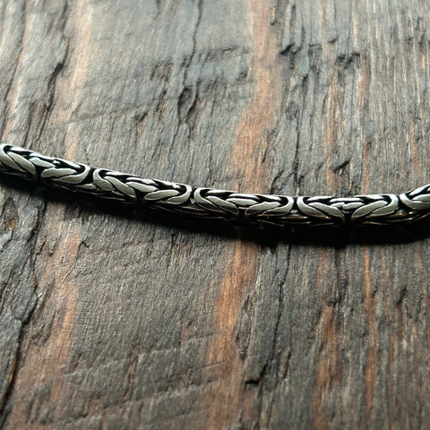 925 Sterling Silver 'Borobudur' Chain - 3mm