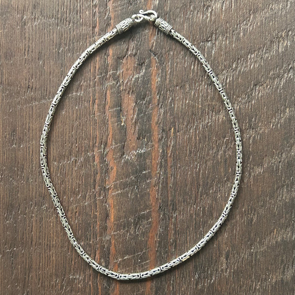 925 Sterling Silver 'Borobudur' Chain - 3mm