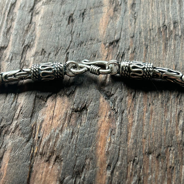 925 Sterling Silver 'Borobudur' Chain - 3mm