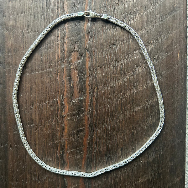 925 Sterling Silver 'Weave' Chain - 4mm
