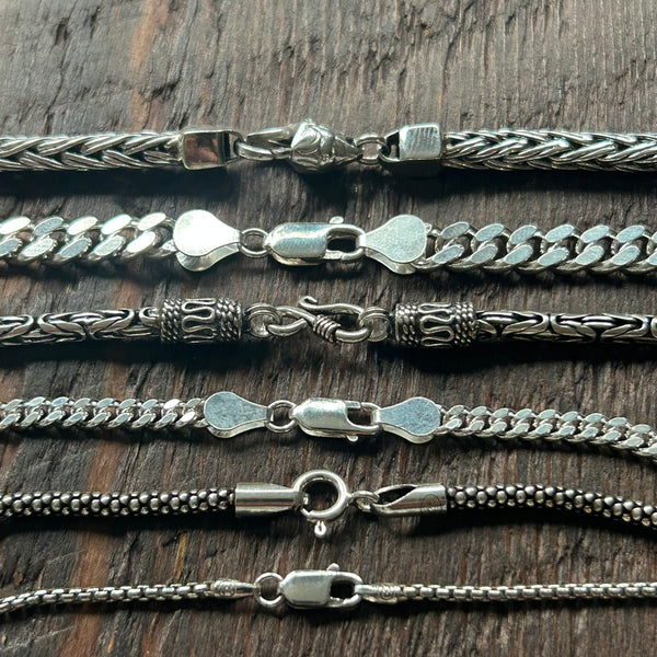 925 Sterling Silver 'Box Link' Chain - 2mm