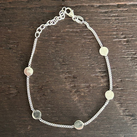 Fine Sterling Silver Bracelet - Discs