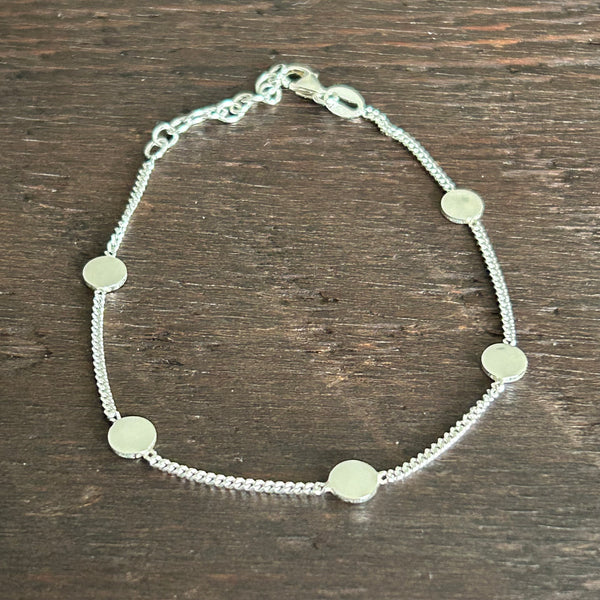 Fine Sterling Silver Bracelet - Discs