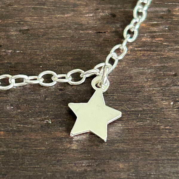 Sterling Silver Anklet - Star Charms
