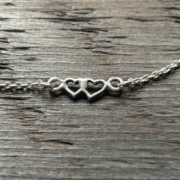 Fine Sterling Silver Bracelet - Hearts