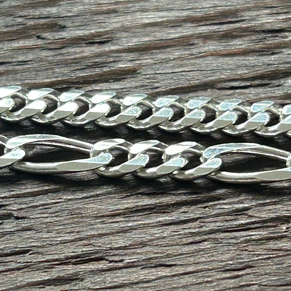 Sterling Silver Curb Bracelet - 4mm