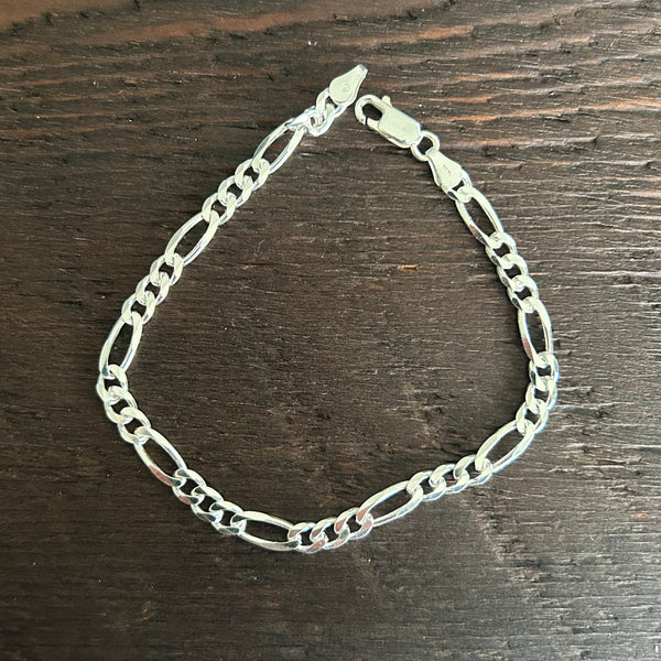 Sterling Silver Curb Bracelet - 5mm