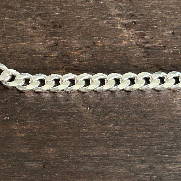 Sterling Silver Curb Bracelet - 4mm