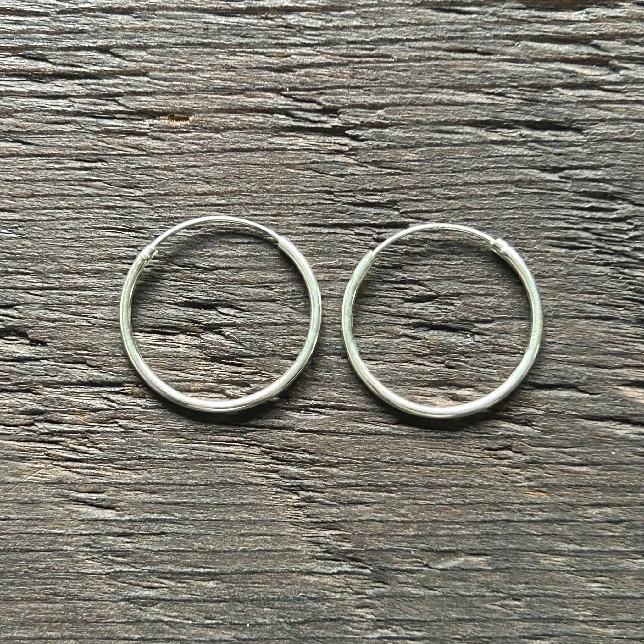 Sterling Silver Balinese Hoop Earrings
