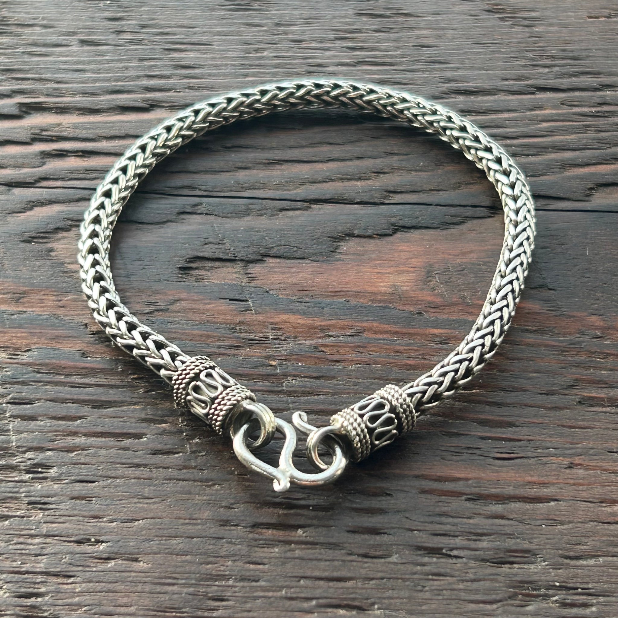 Sterling Silver Entwined 4mm Rope Bracelet