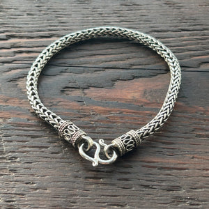 Sterling Silver Entwined 4mm Rope Bracelet