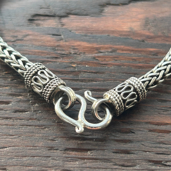 Sterling Silver Entwined 4mm Rope Bracelet