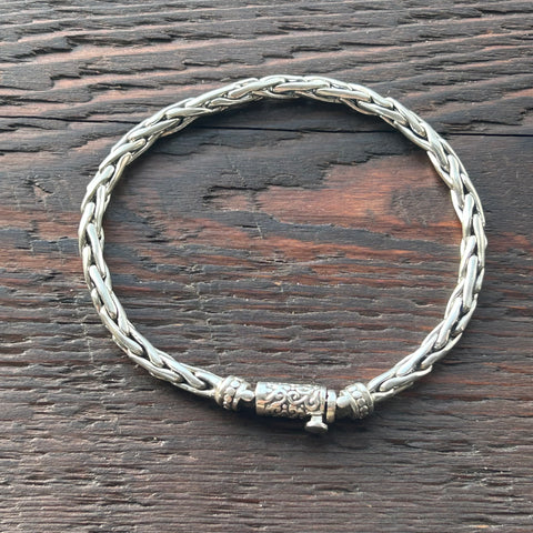 Sterling Silver 4mm Long Link Bracelet