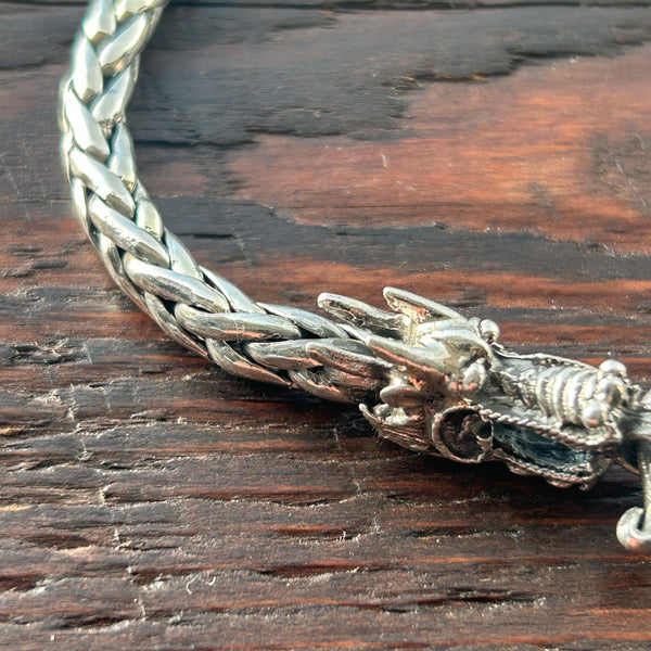 Dragon Clasp Sterling Silver 5mm Rope Bracelet