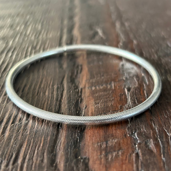 Round Sterling Silver Bangle