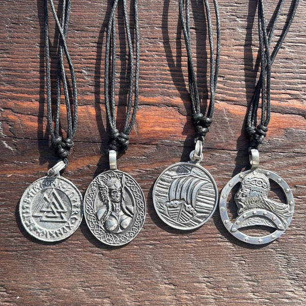 Round Viking / Norse Pewter Pendant