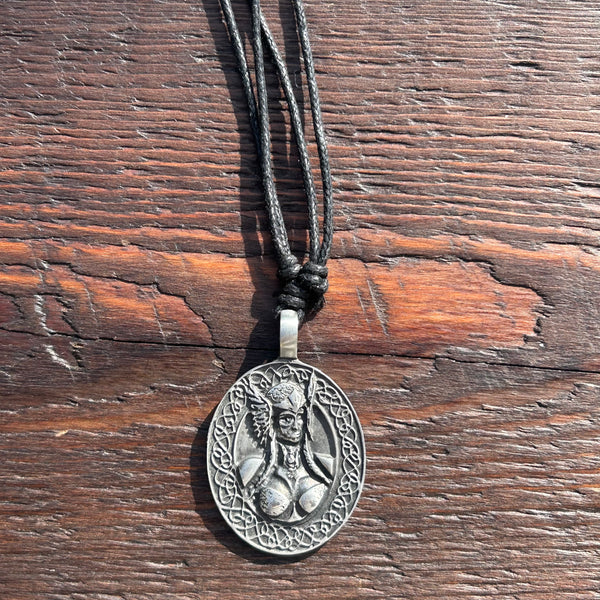 Oval Viking / Norse Pewter Pendant