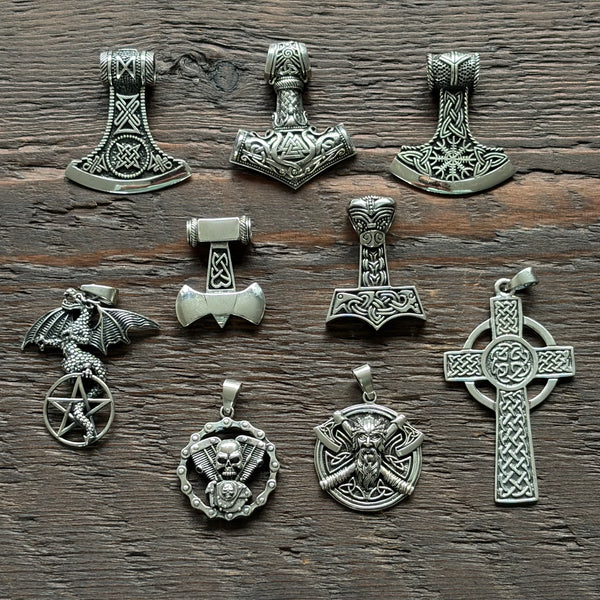 Viking Design Sterling Silver Pendant - Small
