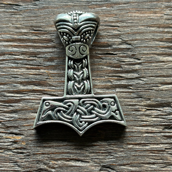 Thor's Hammer Mjolnir / Viking Celtic Norse Sterling Silver Pendant