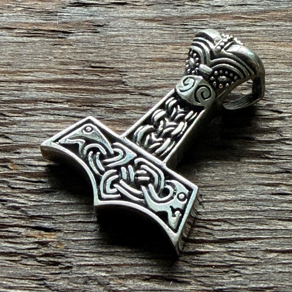 Thor's Hammer Mjolnir / Viking Celtic Norse Sterling Silver Pendant