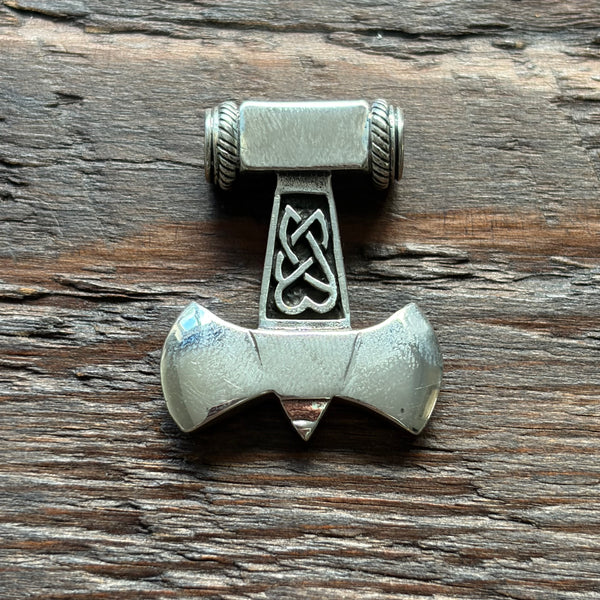 Thor's Hammer / Viking / Celtic Sterling Silver Pendant