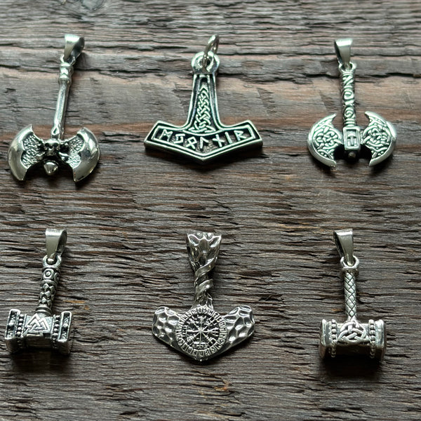 Viking Design Sterling Silver Pendant - Small
