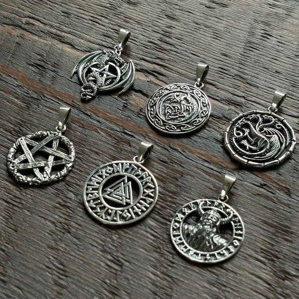 Viking Design Sterling Silver Pendant - Small