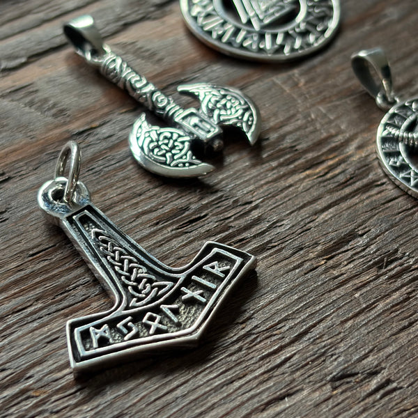 Viking / Thors Hammer / Axe Design Sterling Silver Pendant