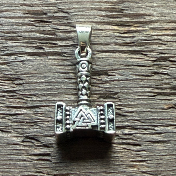 Viking / Thors Hammer Design Sterling Silver Pendant