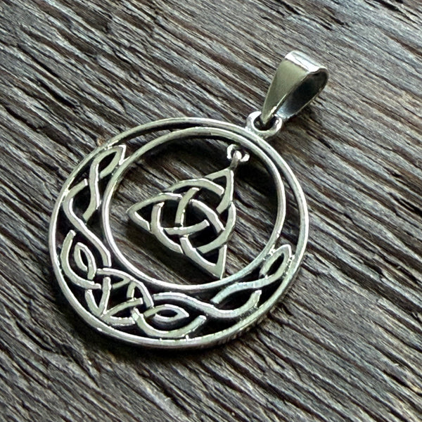 Celtic Knot Style Sterling Silver Pendant