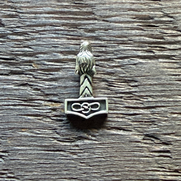 Viking / Thors Hammer Design Sterling Silver Pendant - Small