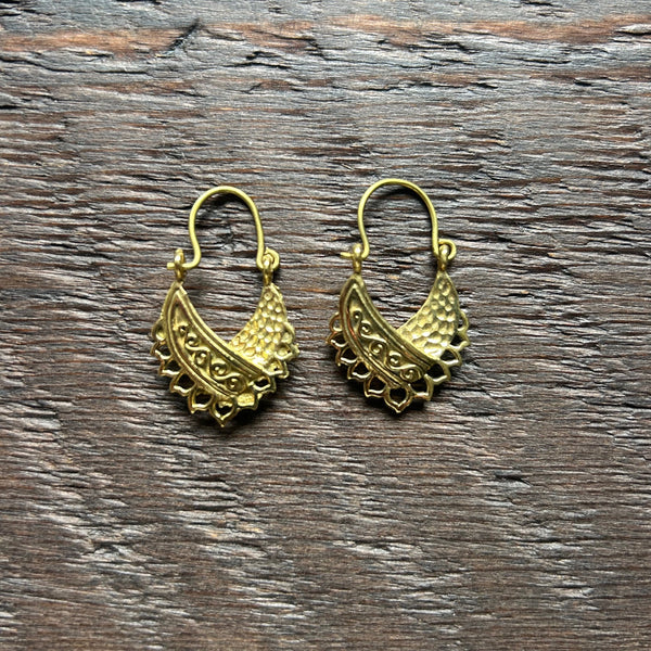 'Brass-Works' Creole Hoop Earrings