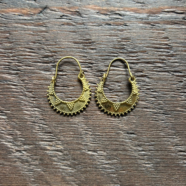 'Brass-Works' Creole Hoop Earrings