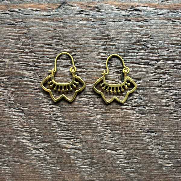 'Brass-Works' Creole Hoop Earrings