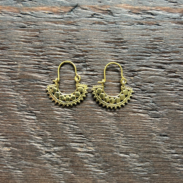 'Brass-Works' Creole Hoop Earrings