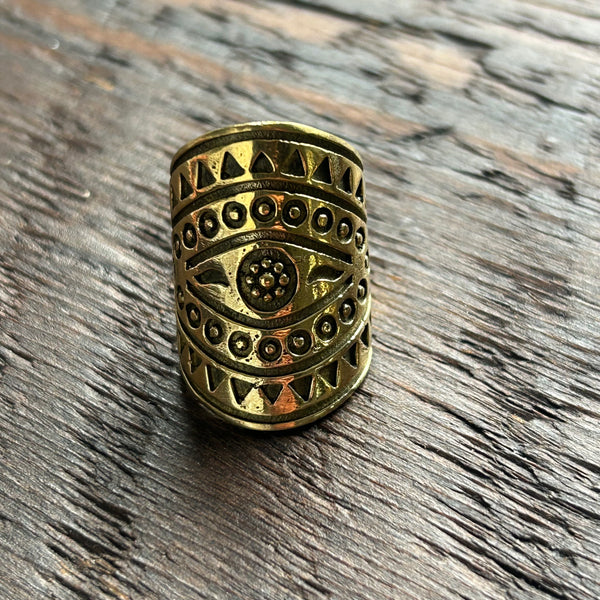 Brass-Works Adjustable Statement Rings