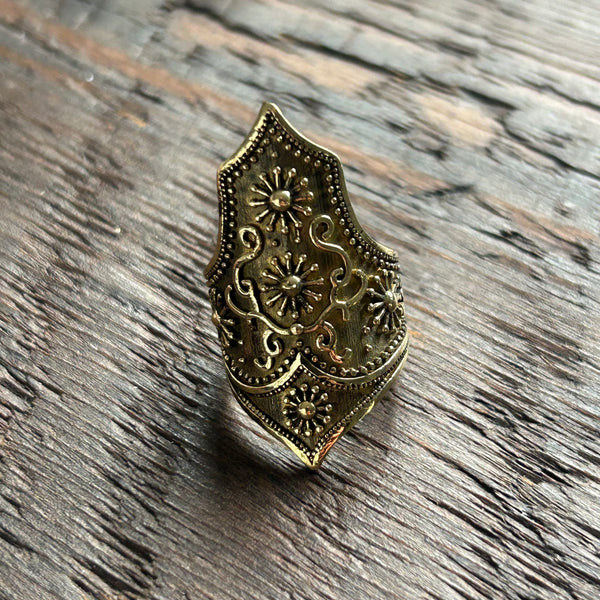 Brass-Works Adjustable Statement Rings