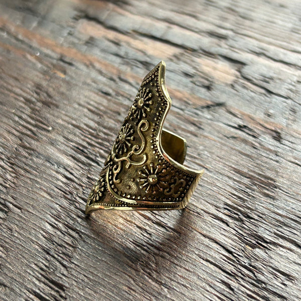 Brass-Works Adjustable Statement Rings